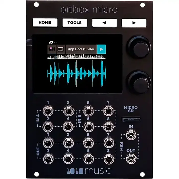 1010music Bitbox Micro Eurorack Compact Sampler with Touchscreen – Black Guitar Center