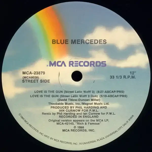 12″ Single Blue Mercedes – Love Is The Gun