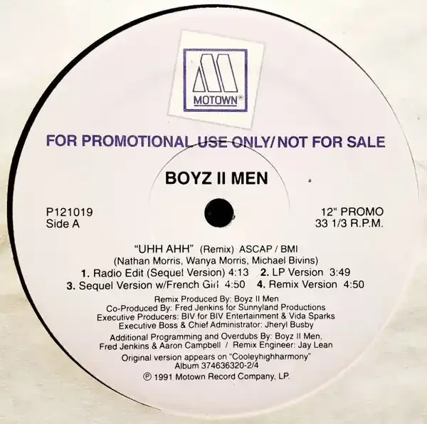 12″ Single Boyz II Men – Uhh Ahh (Remix)