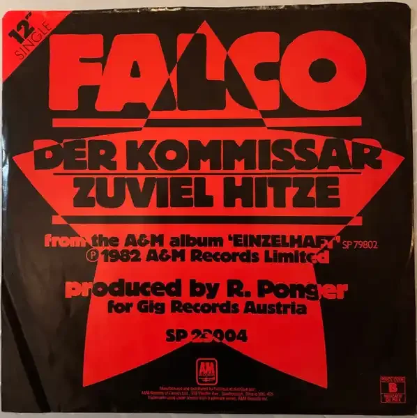 12″ Single Falco – Der Kommissar / Zuviel Hitze