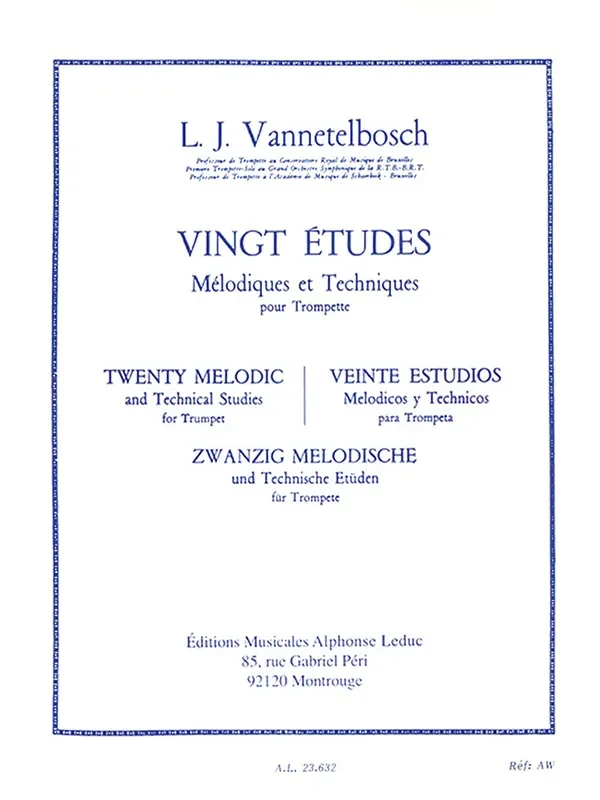 20 Etudes Melodiques Et Techniques