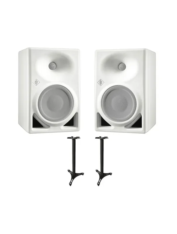 2x Neumann KH150 (White) + Ultimate Support MS-90/36B MKII