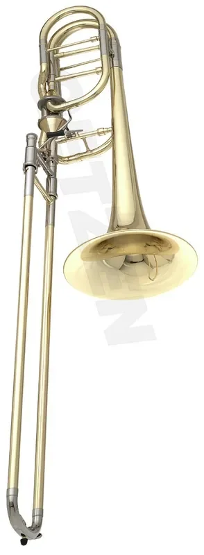 3062AF Getzen Custom Series Bass Trombone- Clear lacquer finish