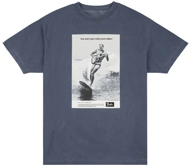 4Sound. Fender Vintage Ad Surfer T-Shirt Ocean unisex M