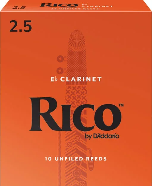 4Sound. Rico by D’Addario Eb Clarinet Reeds, Strength 2.5, 10-pack