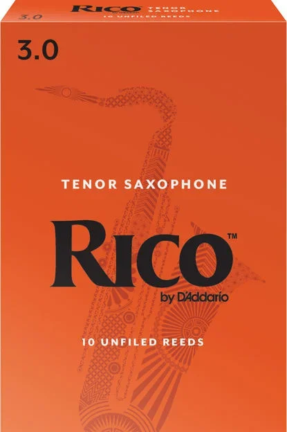 4Sound. Rico by D’Addario Tenor Sax Reeds, Strength 3, 10-pack