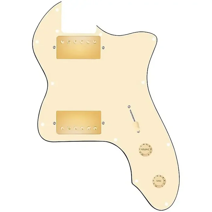 920D Custom ‘72 Thinline Tele Loaded Pickguard With Gold Smoothie Humbuckers & Aged White Knobs Aged White Guitar Center