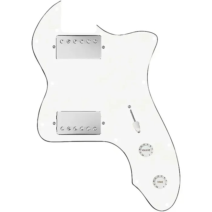 920D Custom 72 Thinline Tele Loaded Pickguard With Nickel Roughneck Humbuckers & White Knobs White Guitar Center