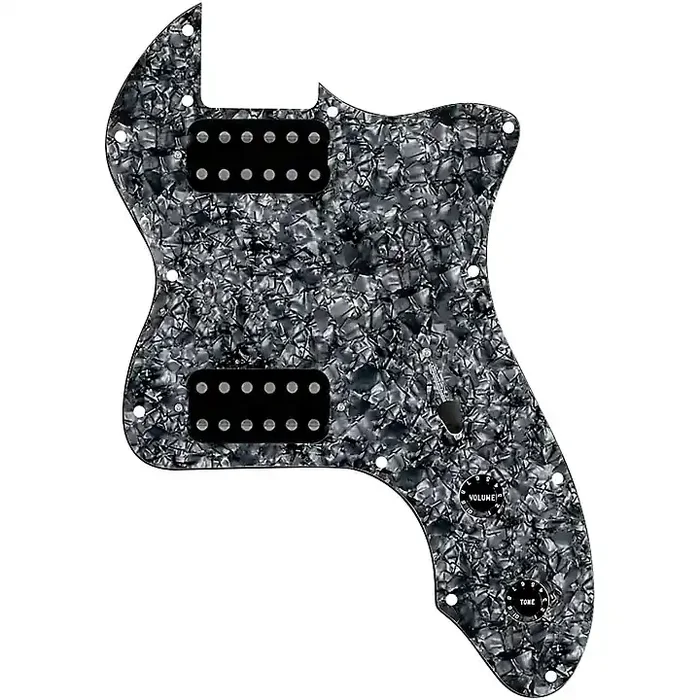 920D Custom 72 Thinline Tele Loaded Pickguard With Uncovered Cool Kids Humbuckers & Black Knobs Black Pearl Guitar Center