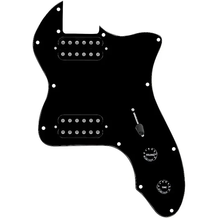 920D Custom 72 Thinline Tele Loaded Pickguard With Uncovered Cool Kids Humbuckers & Black Knobs Black Guitar Center