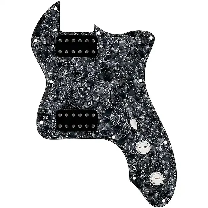920D Custom 72 Thinline Tele Loaded Pickguard With Uncovered Cool Kids Humbuckers & White Knobs Black Pearl Guitar Center