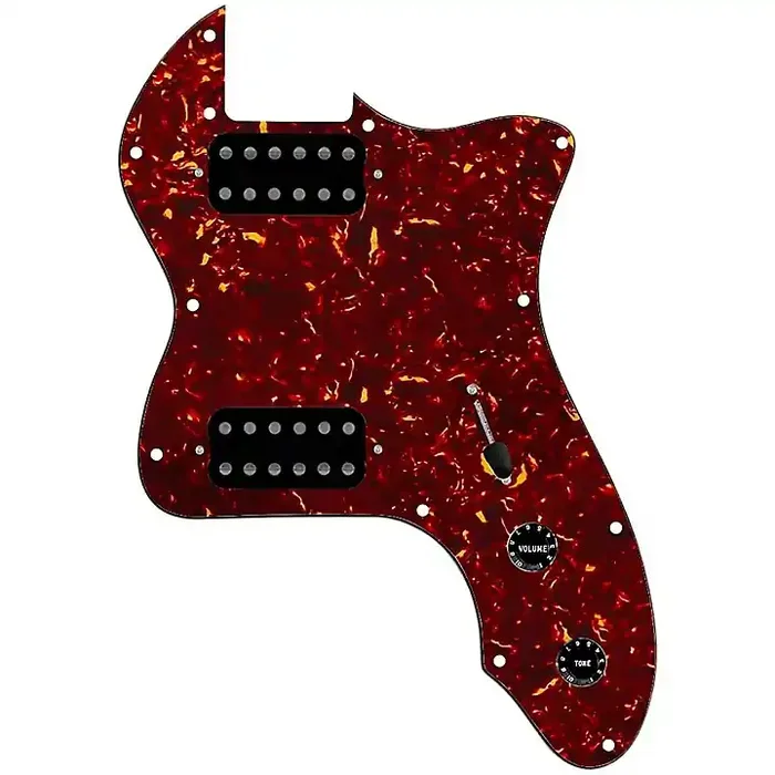 920D Custom 72 Thinline Tele Loaded Pickguard With Uncovered Smoothie Humbuckers with Black Knobs Tortoise Guitar Center
