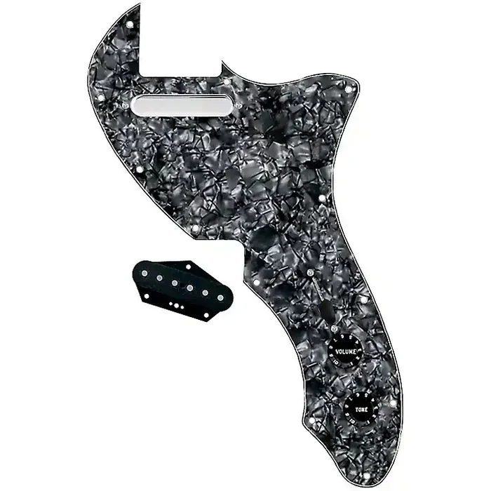 920D Custom 72 Thinline Tele Single Coil Loaded Pickguard With Texas Grit Pickups and Black Knobs Black Pearl Guitar Center