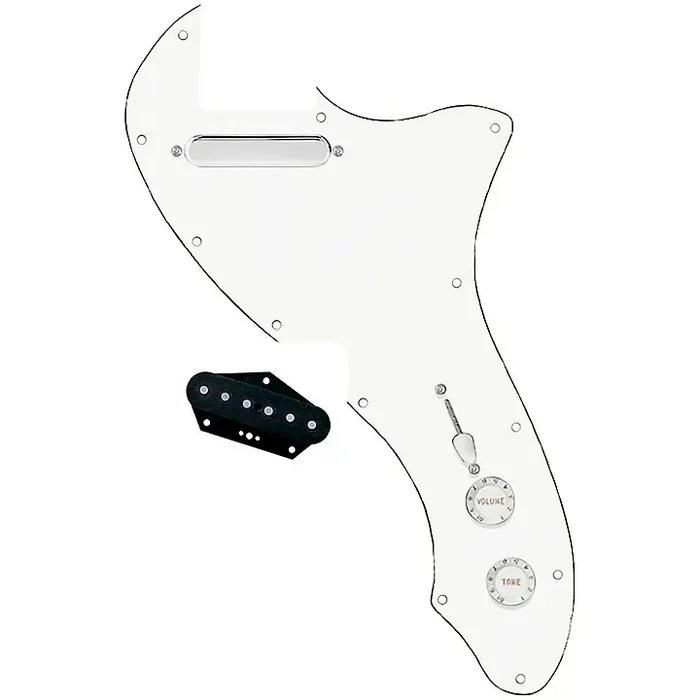 920D Custom ‘72 Thinline Tele Single Coil Loaded Pickguard With Texas Vintage Pickups & White Knobs White Guitar Center