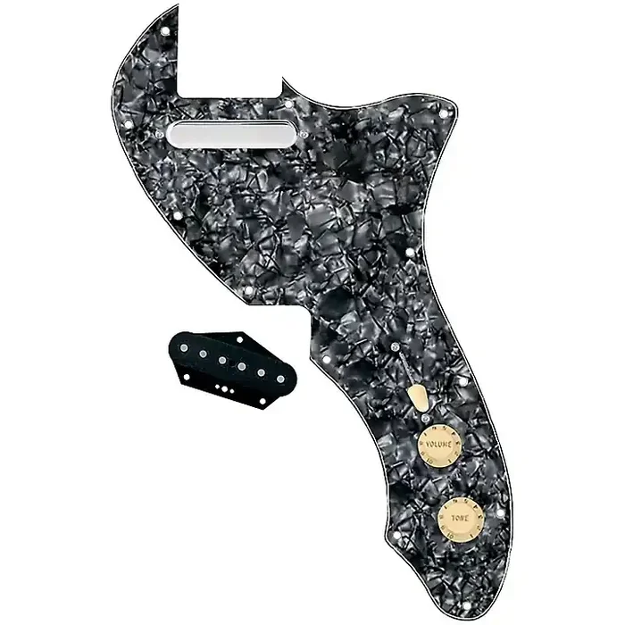 920D Custom 72 Thinline Tele Single Coil Loaded Pickguard With Texas Vintage Pickups and Aged White Knobs Black Pearl Guitar Center