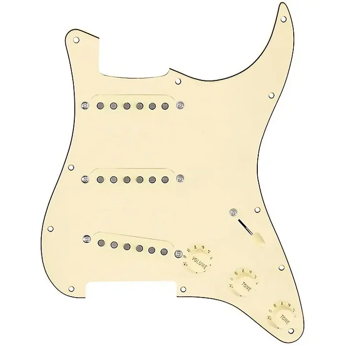920D Custom Generation Loaded Pickguard for Strat With Aged White Pickups & Knobs, S5W Wiring Harness Aged White Guitar Center