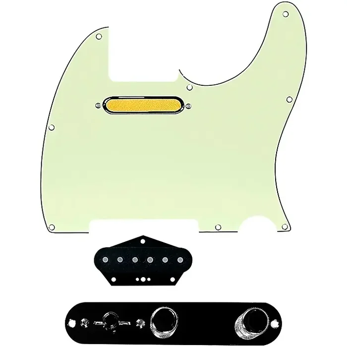 920D Custom Gold Foil Loaded Pickguard for Tele With T3W-B Control Plate Mint Green Guitar Center