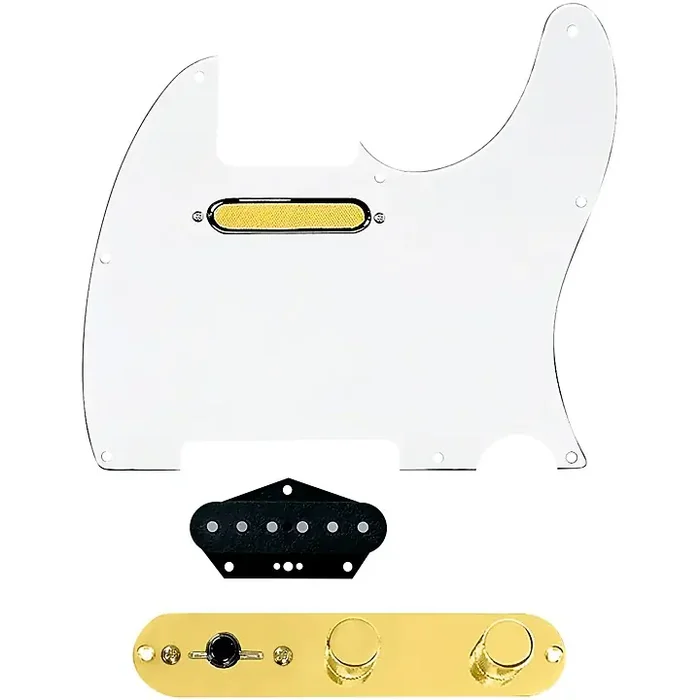 920D Custom Gold Foil Loaded Pickguard for Tele With T3W-G Control Plate White Guitar Center