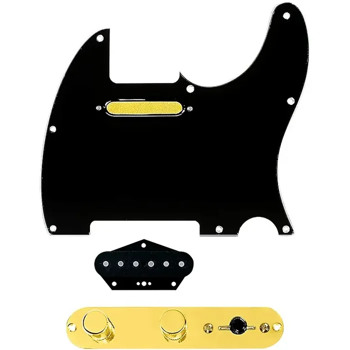 920D Custom Gold Foil Loaded Pickguard for Tele With T3W-REV-G Control Plate Black Guitar Center