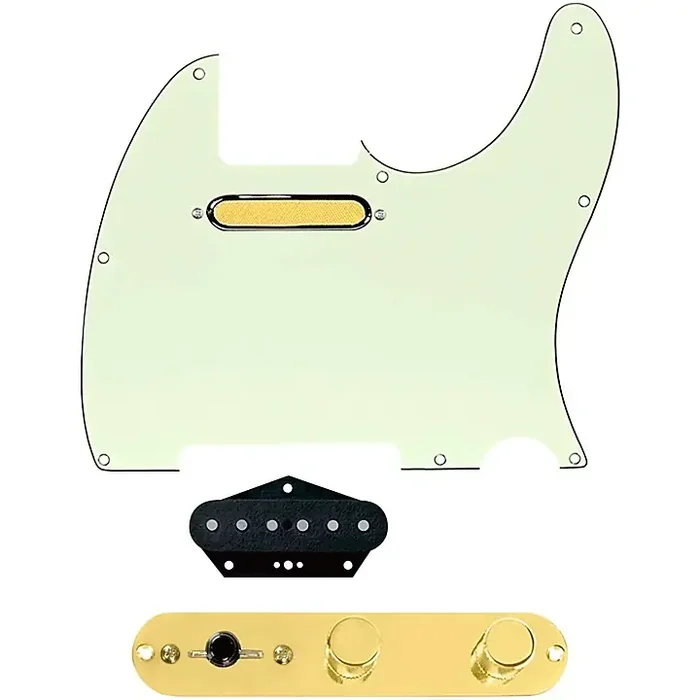 920D Custom Gold Foil Loaded Pickguard for Tele With T4W-G Control Plate Mint Green Guitar Center