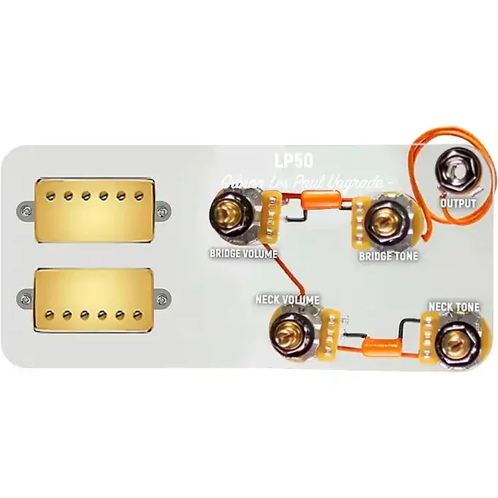 920D Custom Gold Roughneck Humbuckers & LP-JP Wiring Harness Combo Kit Gold Guitar Center