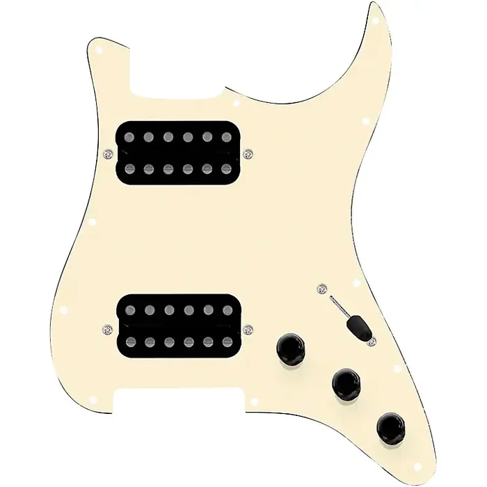 920D Custom HH Loaded Pickguard for Strat With Uncovered Cool Kids Humbuckers and S5W-HH Wiring Harness Aged White Guitar Center