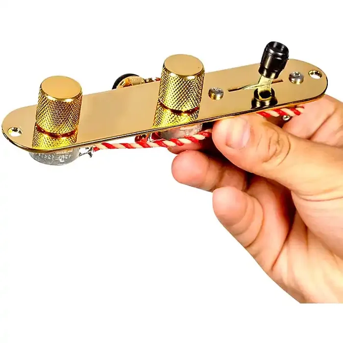 920D Custom T3W-REV Loaded Telecaster Control Plate, Reverse w/ Volume Forward Gold Guitar Center