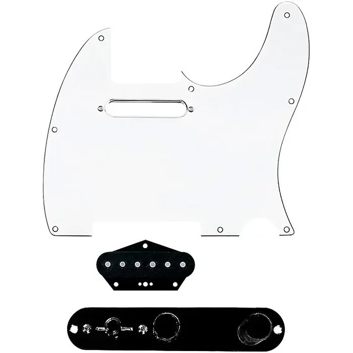920D Custom Texas Grit Loaded Pickguard for Tele With T4W-B Control Plate White Guitar Center