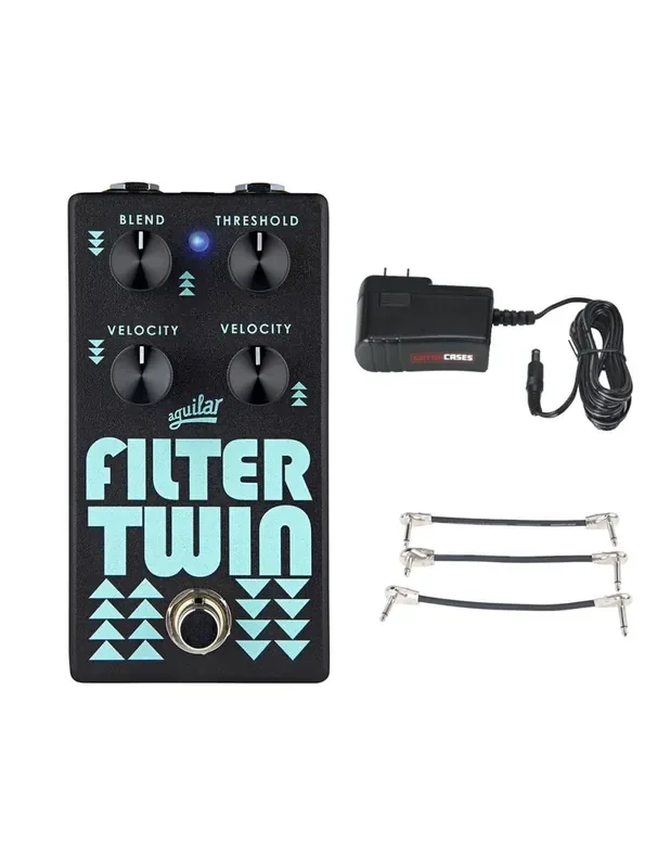 Aguilar Filter Twin V2 Bass Envelope Filter + Gator 9V Power & 3 Patch Cables