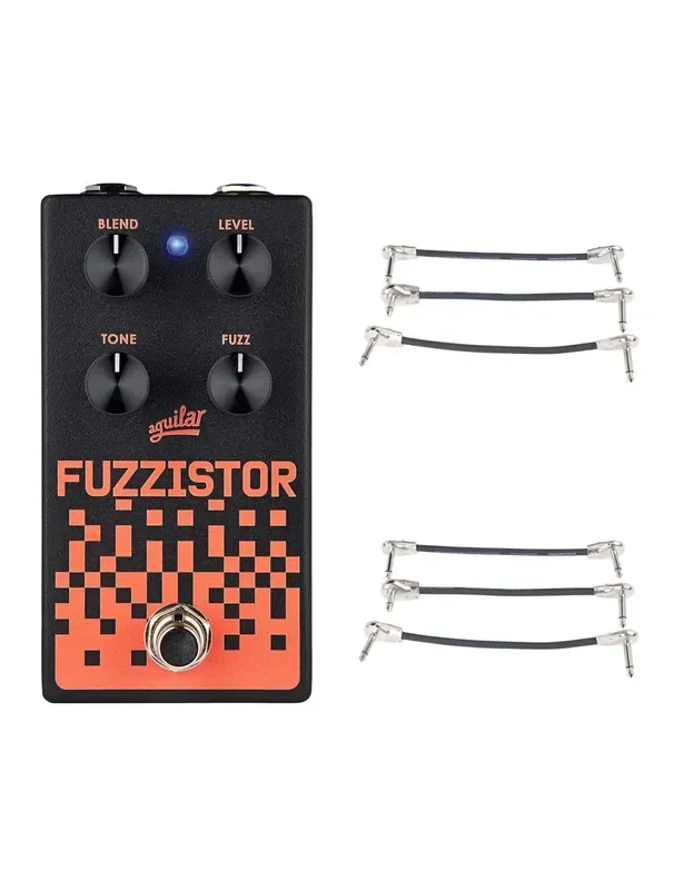 Aguilar Fuzzistor V2 Fuzz Pedal + 2x Gator Patch Cable 3 Pack