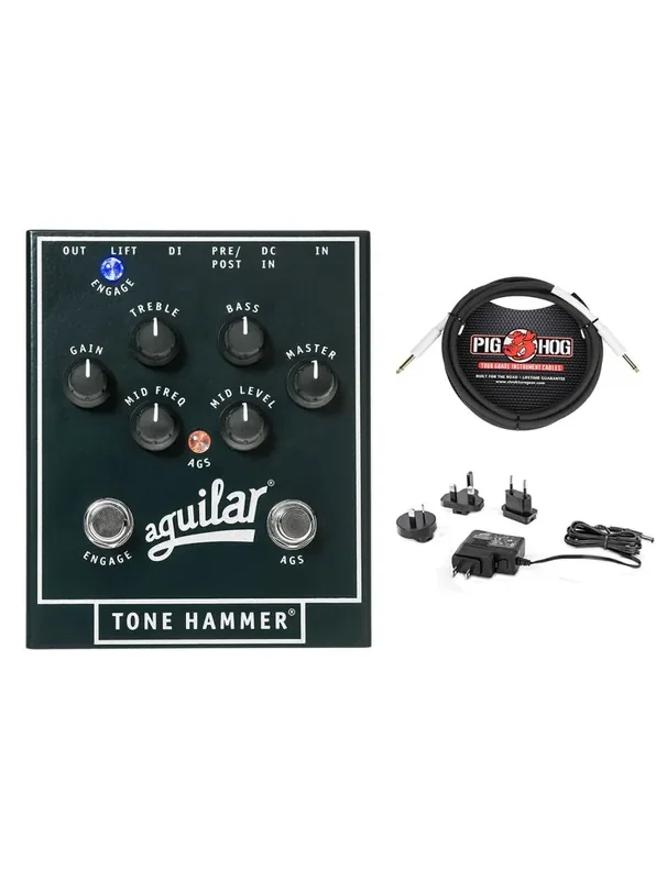 Aguilar Tone Hammer + Instrument Cable + Power Supply