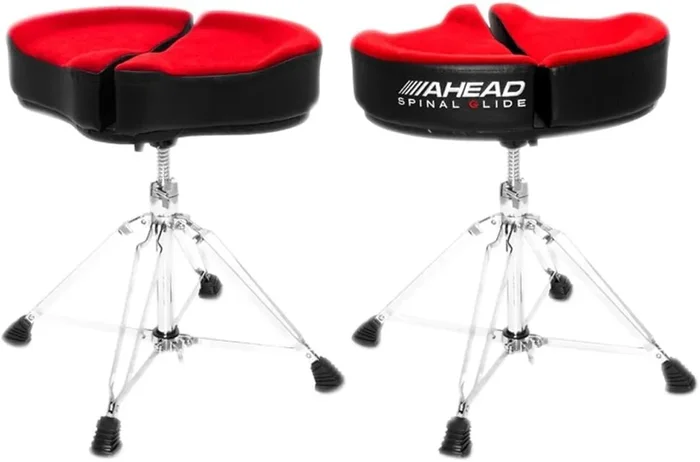 AHEAD 18″ Spinal G 4-Legged Saddle Red Cloth Top/Black Sides