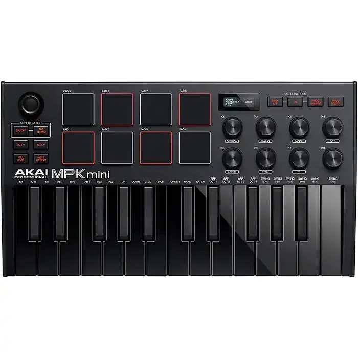 Akai Professional MPK mini mk3 Keyboard Controller Black on Black Guitar Center