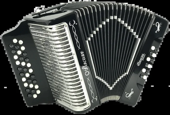 ALACRAN 3112 ACCORDION 31 BUTTON 12 BASS BLACK GCF/SOL W/CASE