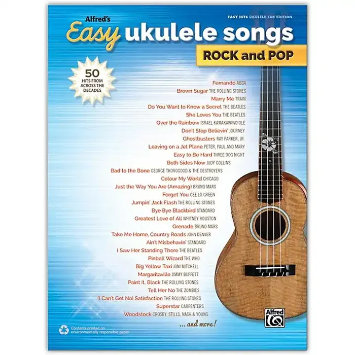 Alfred Alfred‘s Easy Ukulele Songs Rock and Pop, Easy Hits Ukulele TAB Songbook Guitar Center