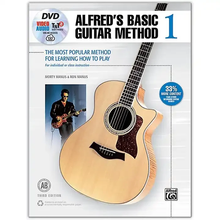 Alfred Basic Guitar Method 1, 3rd Edition Book, DVD, Online Audio, Video and Software Guitar Center