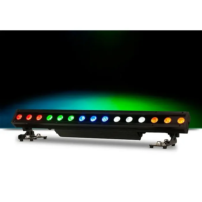 American DJ 15 Hex Bar IP A High output 15×12 Watt Hex (RGBAW+UV) wash bar IP65 rated for indoor and outdoor use, Metal Housing Guitar Center