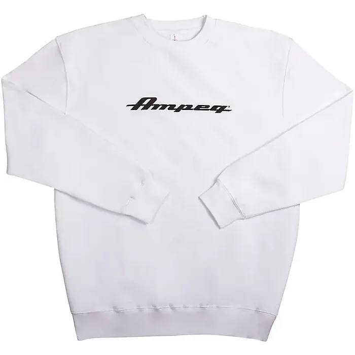 Ampeg Ampeg Lane Crew Neck Pullover- White Medium White Guitar Center