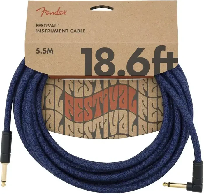 Angled Festival Instrument Cable, Blue