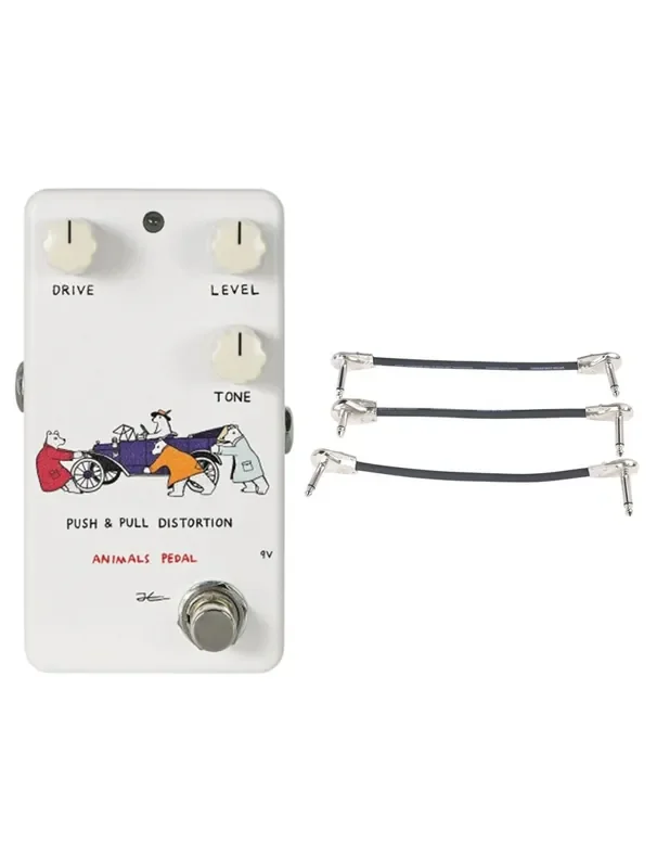 Animals Pedals Push & Pull Distortion + Gator Patch Cable 3 Pack