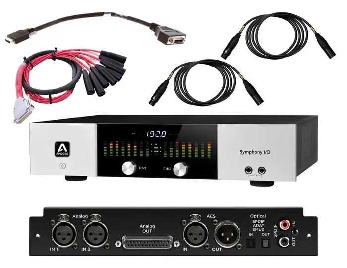 Apogee Symphony I/O Chassis 2×6 with Avid DB25XLR and Mogami Studio Gold XLR 3’