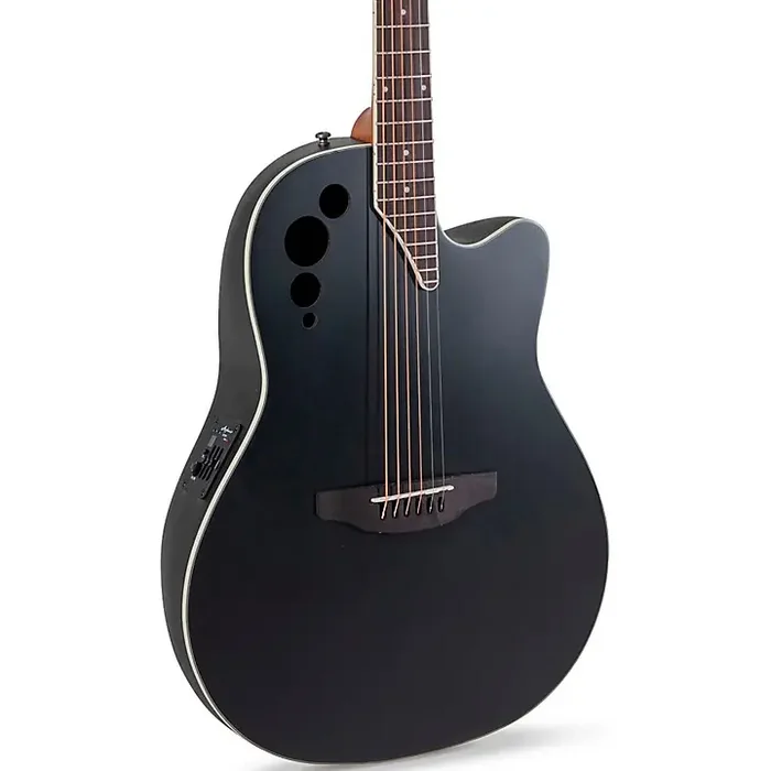 Applause AE44 Traditional Series Mid-Depth Acoustic-Electric Guitar Black Guitar Center