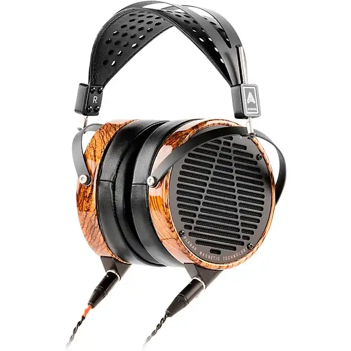 Audeze LCD-3 with Zebrano Wood Rings Leather-Free Black/Brown Guitar Center