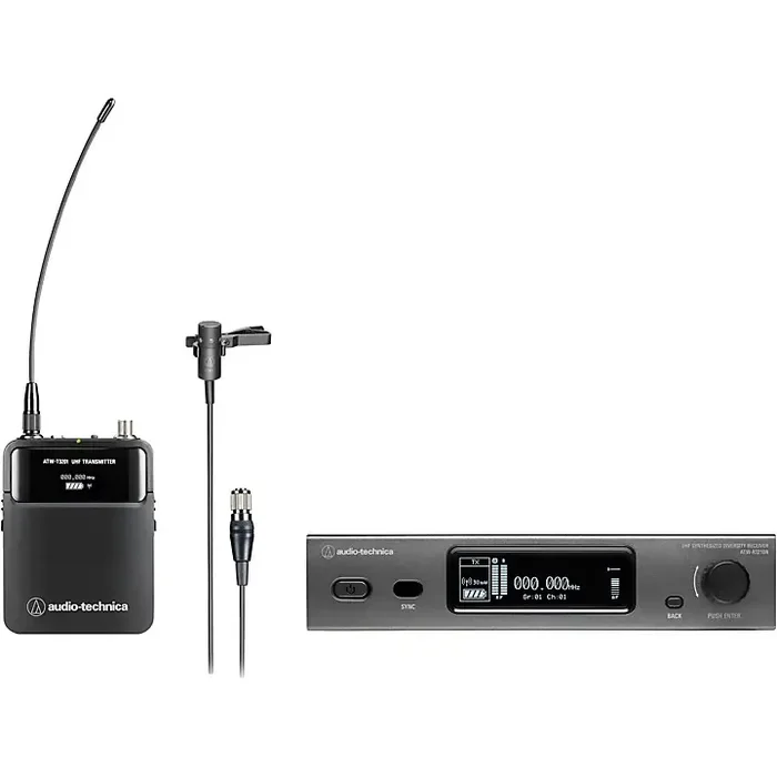 Audio-Technica 3000 Series (4th Gen) Network Enabled UHF Wireless with AT831cH Cardioid Condenser Lavalier Microphone Band DE2 Guitar Center