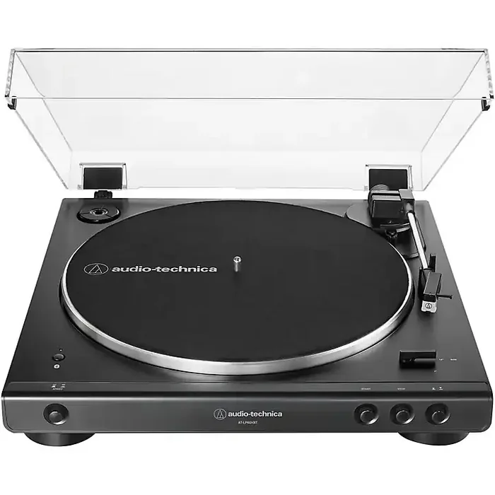 Audio-Technica AT-LP60XBT Fully Automatic Belt-Drive Stereo Record Player With Bluetooth Black Guitar Center