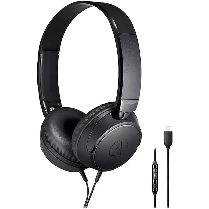 Audio-Technica ATH-S120C USB-C On-Ear Headphones Black Guitar Center