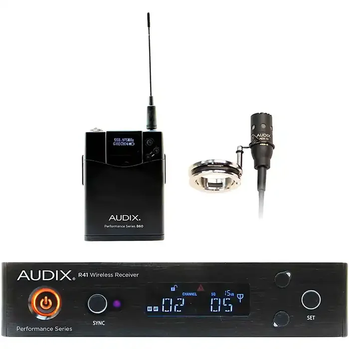 Audix AP41 FLUTE Wireless Microphone System with R41 Diversity Receiver, B60 Bodypack and ADX10FLP Condenser Microphone and Mount Band A Guitar Center