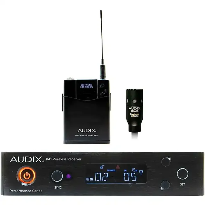 Audix AP41 L10 Wireless Lavalier Microphone System with R41 Diversity Receiver, B60 Bodypack and ADX10 Lavalier Microphone Band B Guitar Center