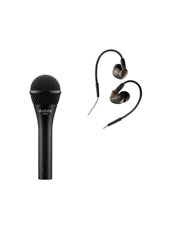 Audix OM5 Vocal Mic w/A10X Earphones Combo Pack