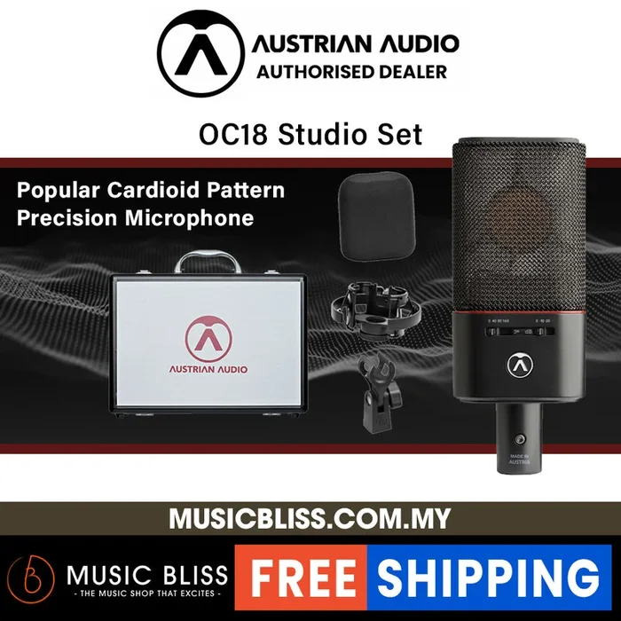Austrian Audio OC18 Studio Set Large-Diaphragm Cardioid Condenser Microphone (1 Microphone)